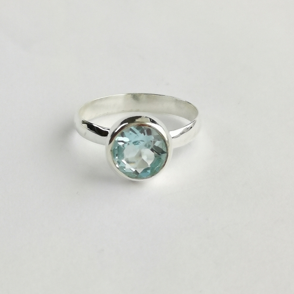 Sky Blue Topaz Ring in Sterling Silver size 8 🆕 - Picture 9 of 9
